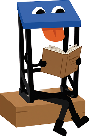 Mascota leyendo