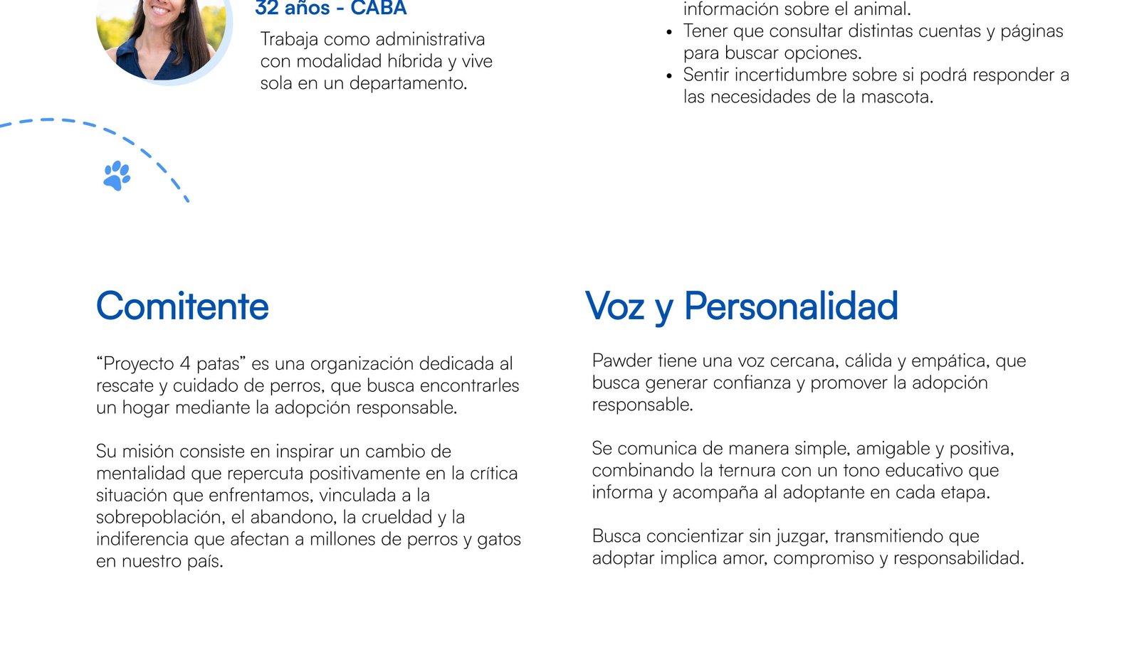 Brief Pawder — Comitente y Voz